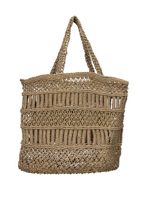 Borsa Saint Tropez in juta e pelle DE SIENA | 1020NATURALE-NERO